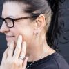 Sterling silver Seaweed collection, stud earrings and wrap ring.