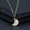 Crescent Moon Pendant, Gold Vermeil