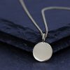 Line Hammered Disc pendant Gold Vermeil