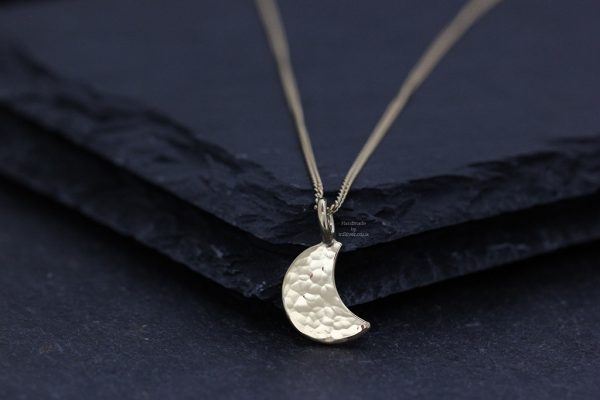 Crescent Moon Pendant, Gold Vermeil
