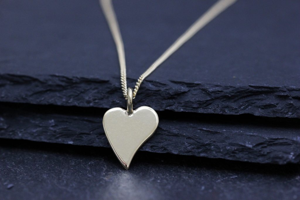 Squishy Heart Pendant Gold Vermeil
