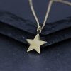 Line Hammered Star Pendant Gold Vermeil