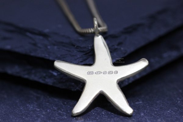 Starfish Pendant Snake Chain in Gold Vermeil