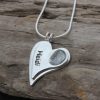 Squishy heart fingerprint duo pendant