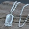 Silver personalised fingerprint Dogtag pendant