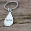 Dewdrop paw print keyring