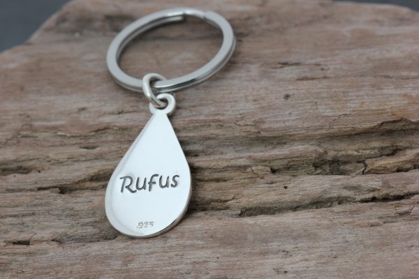 Dewdrop paw print keyring