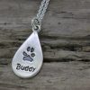 Dewdrop Paw print pendant