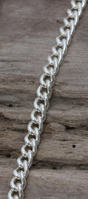 Sterling silver mens curb chain
