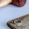 Square wire ring, plain finish, jewellery making workshop