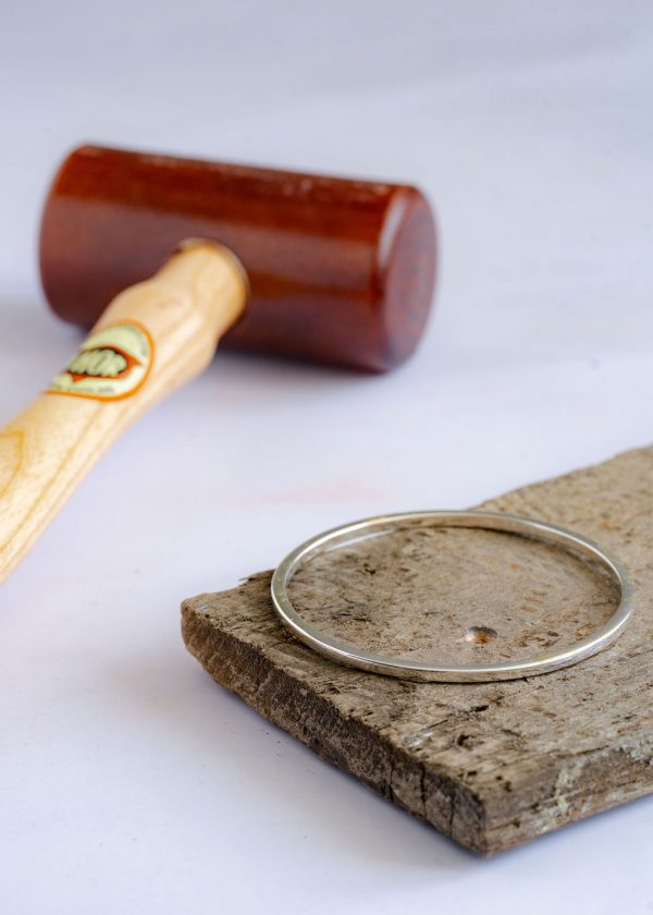 Plain finish square wire bangle