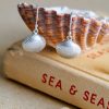 Cockle shell drop earrings